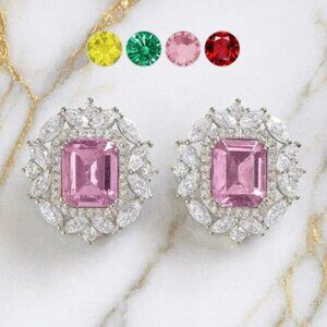 "London" Silver Gemstone Earrings